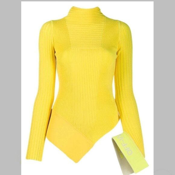 Off-White Tops - Off-White asymmetric knitted top size 42